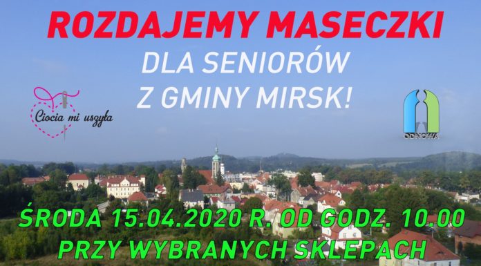 W gminie Mirsk od jutra będą rozdawane maseczki